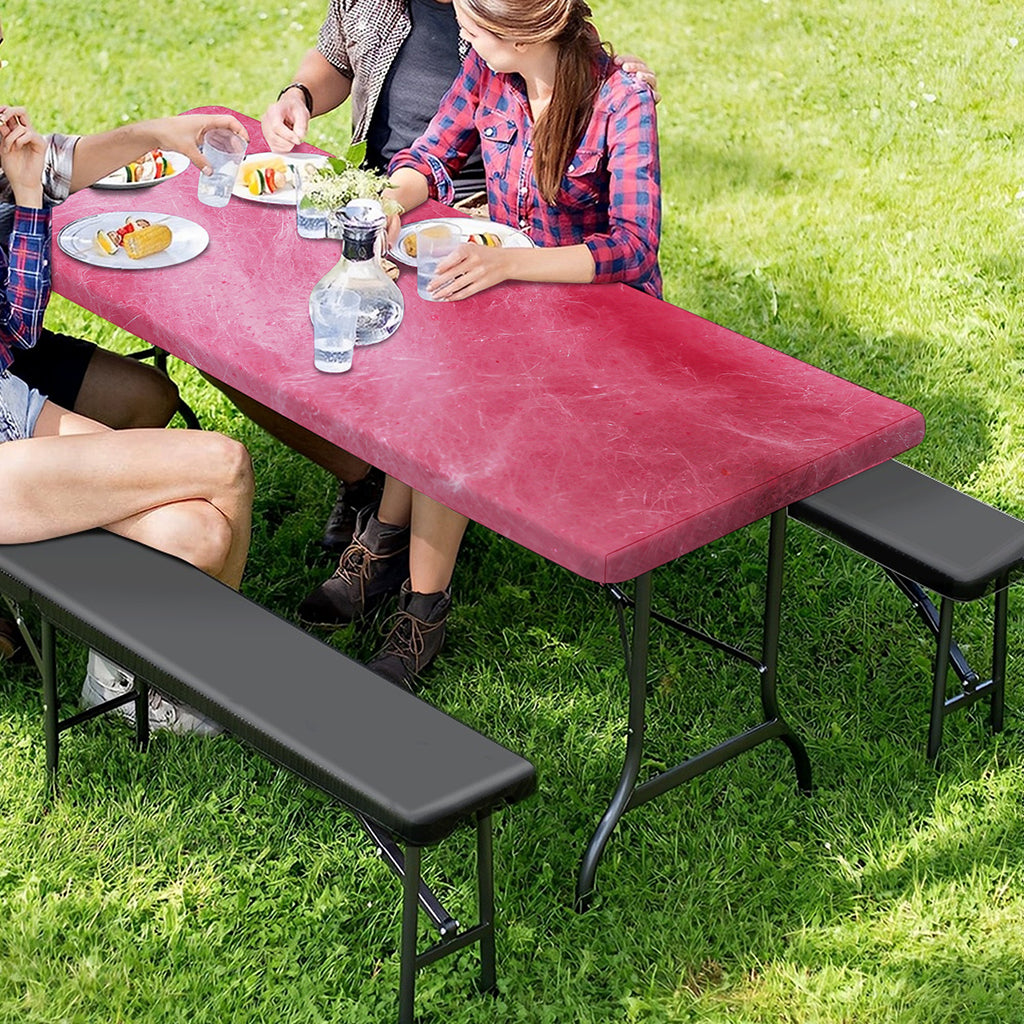 Pink Cotton Candy Print Picnic Table Cover