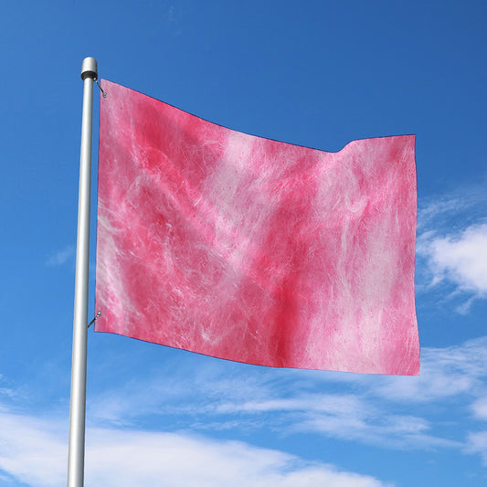 Pink Cotton Candy Print Polyester Flag