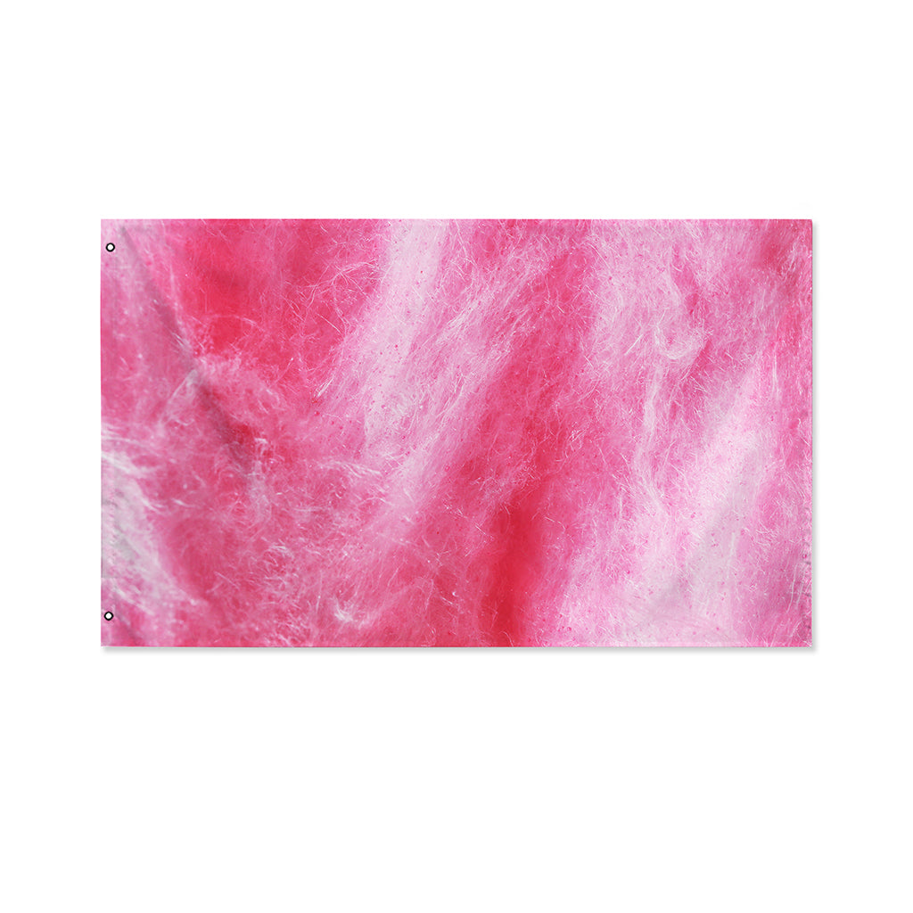 Pink Cotton Candy Print Polyester Flag