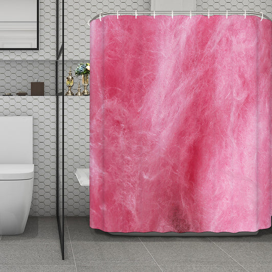 Pink Cotton Candy Print Polyester Shower Curtain