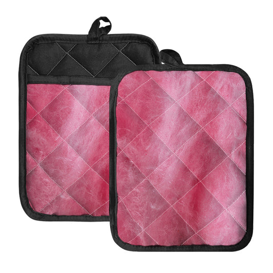 Pink Cotton Candy Print Pot Holders With Pocket