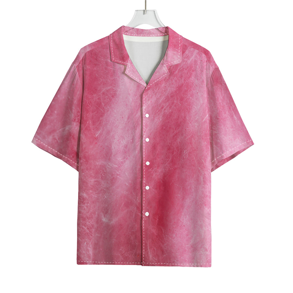 Pink Cotton Candy Print Rayon Hawaiian Shirt
