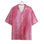 Pink Cotton Candy Print Rayon Hawaiian Shirt