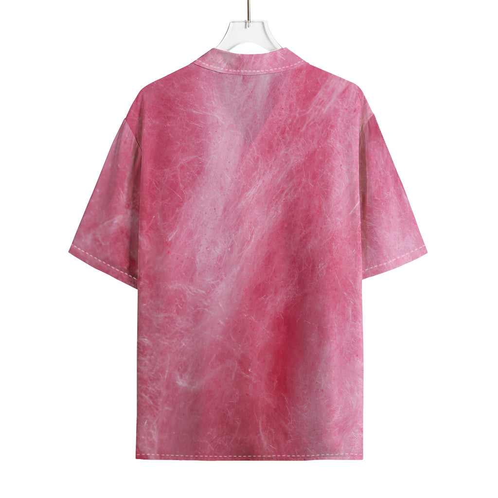 Pink Cotton Candy Print Rayon Hawaiian Shirt