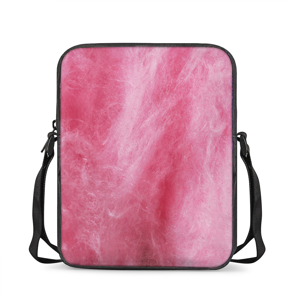 Pink Cotton Candy Print Rectangular Crossbody Bag