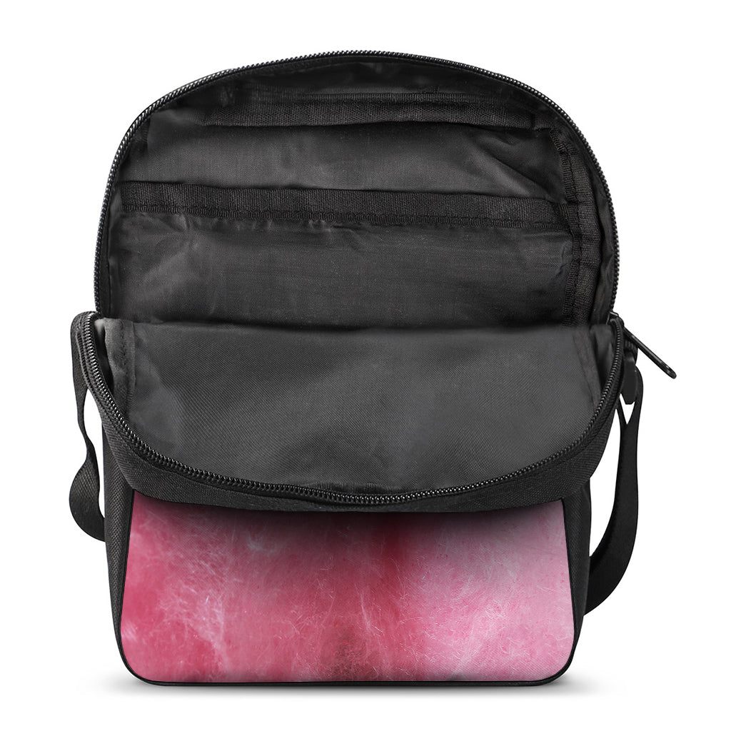 Pink Cotton Candy Print Rectangular Crossbody Bag
