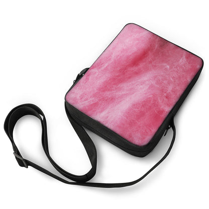 Pink Cotton Candy Print Rectangular Crossbody Bag