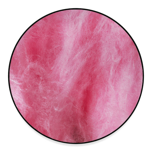 Pink Cotton Candy Print Round Floor Mat