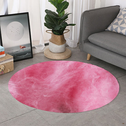 Pink Cotton Candy Print Round Rug