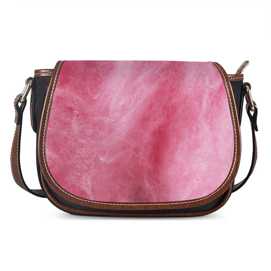 Pink Cotton Candy Print Saddle Bag