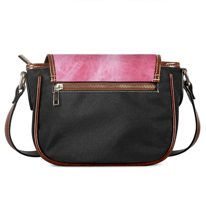 Pink Cotton Candy Print Saddle Bag
