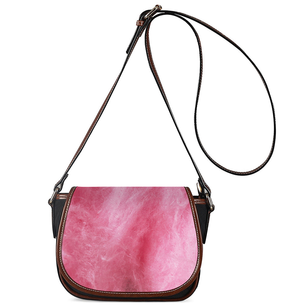 Pink Cotton Candy Print Saddle Bag