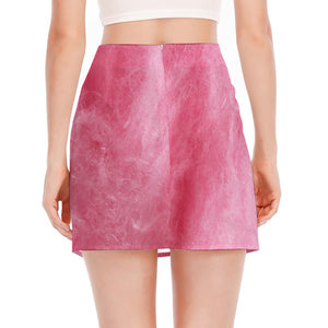 Pink Cotton Candy Print Side Slit Mini Skirt