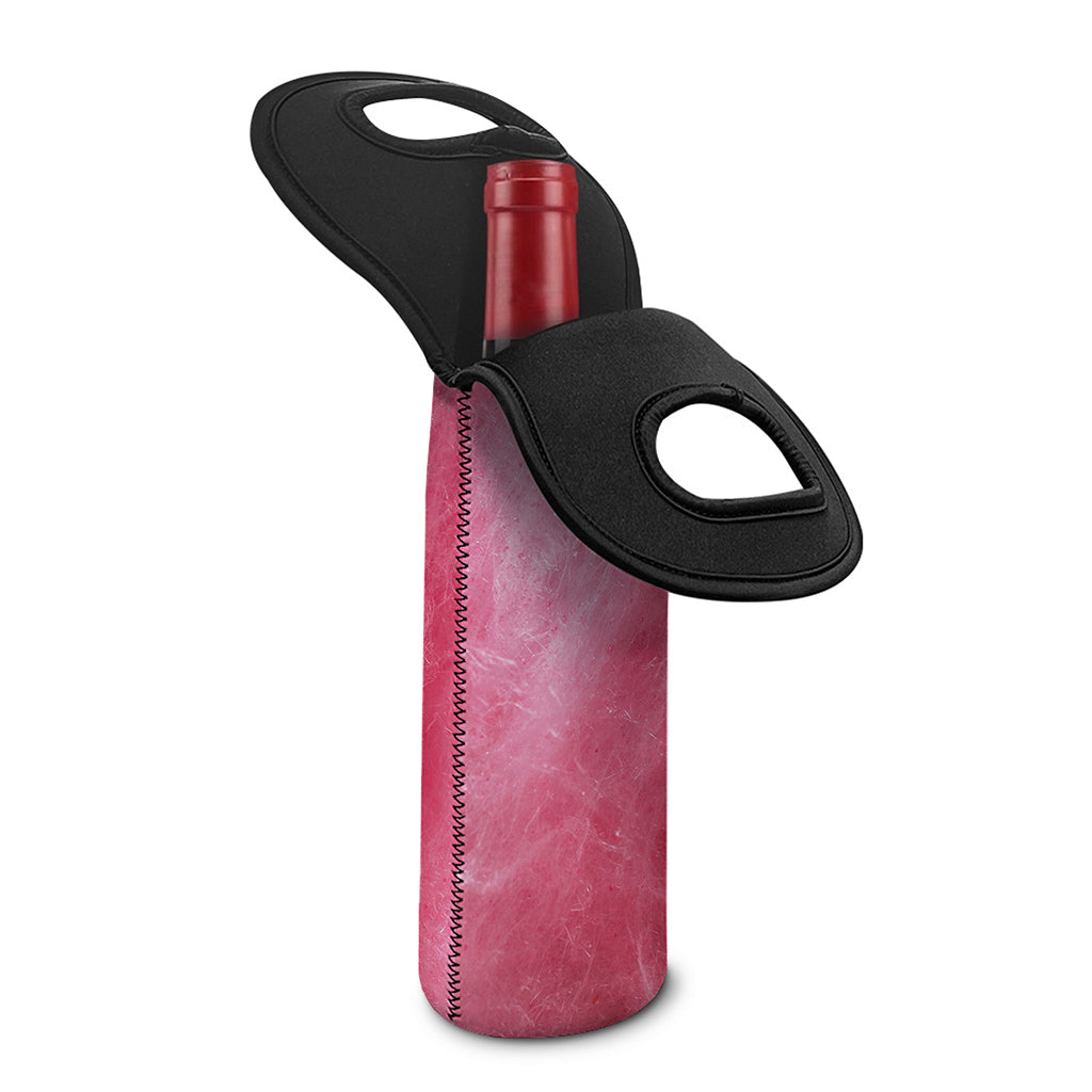 Pink Cotton Candy Print Single Neoprene Wine Tote