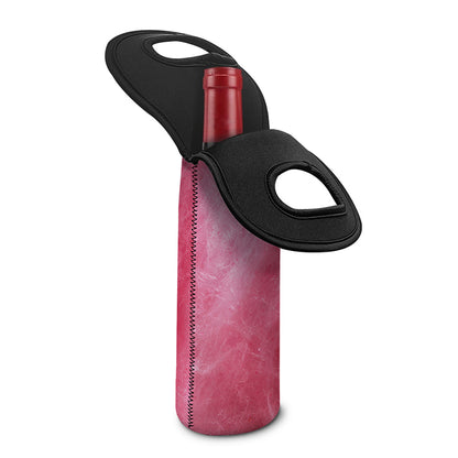 Pink Cotton Candy Print Single Neoprene Wine Tote
