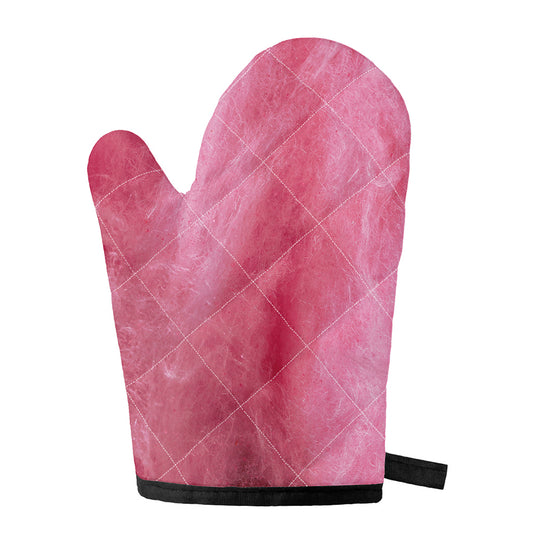 Pink Cotton Candy Print Single Oven Mitt