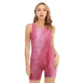 Pink Cotton Candy Print Sleeveless One Piece Swimsuit