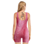 Pink Cotton Candy Print Sleeveless One Piece Swimsuit