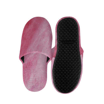 Pink Cotton Candy Print Slippers