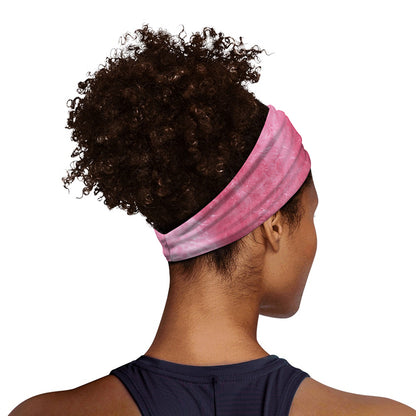 Pink Cotton Candy Print Sports Headband