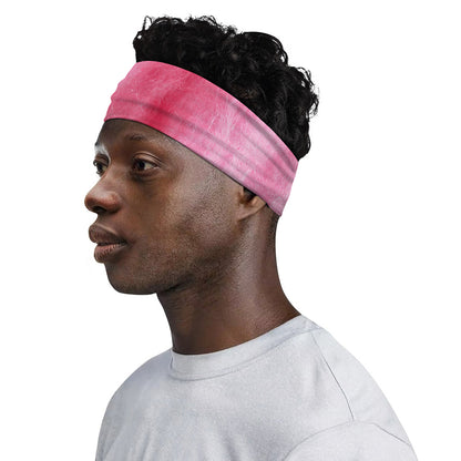 Pink Cotton Candy Print Sports Headband