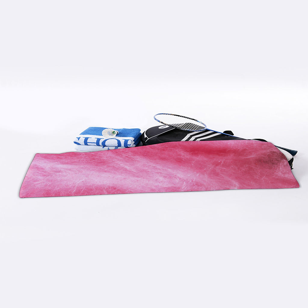 Pink Cotton Candy Print Sports Towel