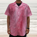 Pink Cotton Candy Print Textured Short Sleeve Shirt