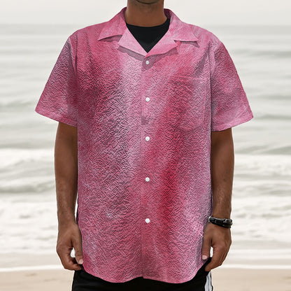 Pink Cotton Candy Print Textured Short Sleeve Shirt
