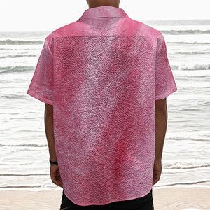 Pink Cotton Candy Print Textured Short Sleeve Shirt