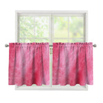 Pink Cotton Candy Print Tier Curtains