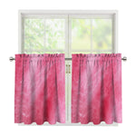 Pink Cotton Candy Print Tier Curtains