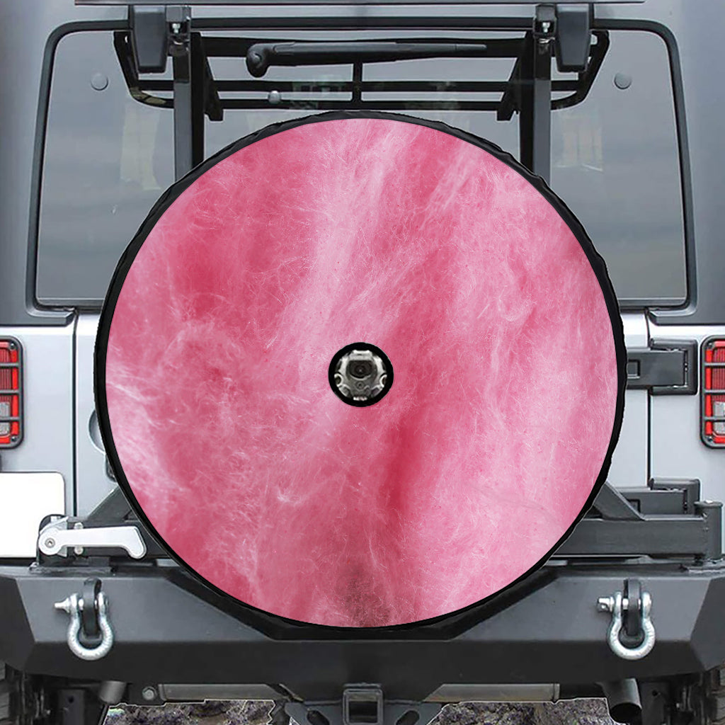 Pink Cotton Candy Print Tire Cover With Camera Hole