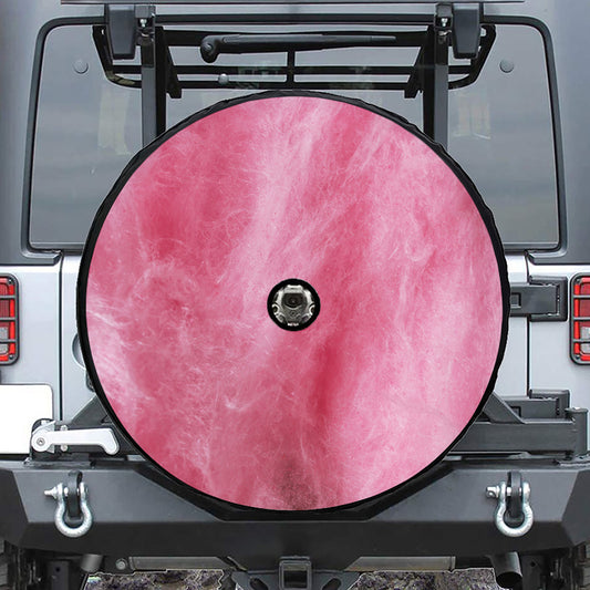 Pink Cotton Candy Print Tire Cover With Camera Hole