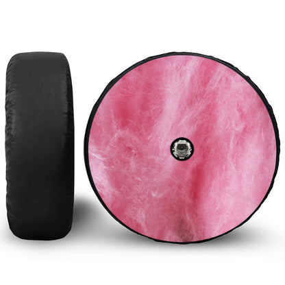 Pink Cotton Candy Print Tire Cover With Camera Hole