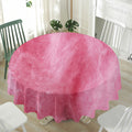 Pink Cotton Candy Print Waterproof Round Tablecloth