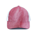 Pink Cotton Candy Print White Mesh Trucker Hat