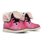 Pink Cotton Candy Print Winter Boots