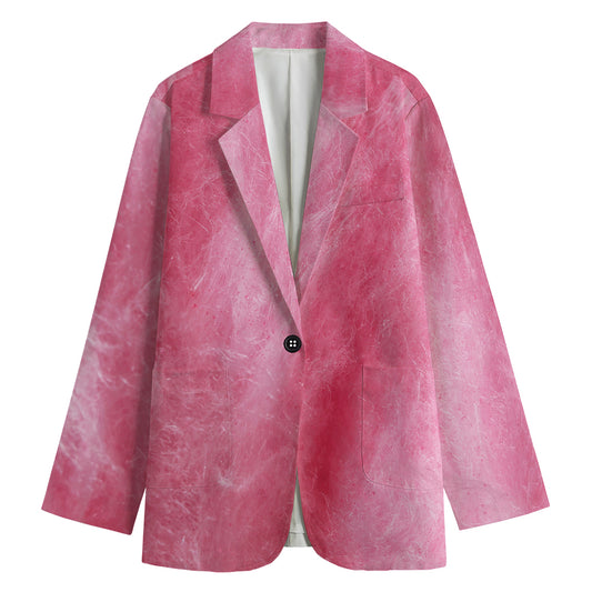 Pink Cotton Candy Print Women's Blazer