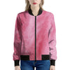 Pink Cotton Candy Print Women's Bomber Jacket