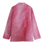 Pink Cotton Candy Print Women's Cotton Blazer