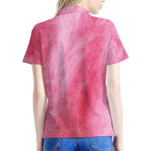 Pink Cotton Candy Print Women's Polo Shirt