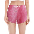 Pink Cotton Candy Print Women's Split Running Shorts