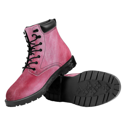 Pink Cotton Candy Print Work Boots