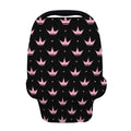 Pink Crown Pattern Print Baby Seat Cover