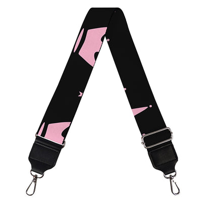 Pink Crown Pattern Print Bag Strap