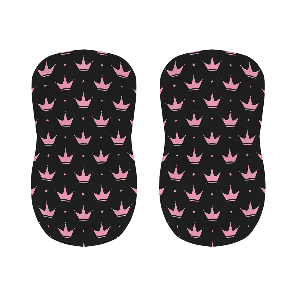 Pink Crown Pattern Print Bar Stool Covers