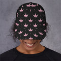 Pink Crown Pattern Print Baseball Cap