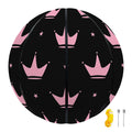 Pink Crown Pattern Print Basketball