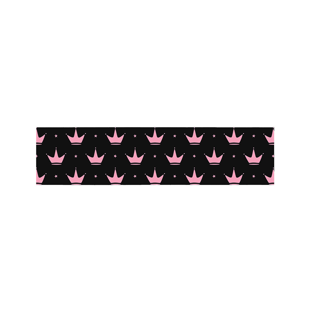 Pink Crown Pattern Print Bed Runner