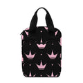 Pink Crown Pattern Print Bible Tote Bag